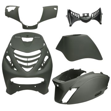 Kit Carene SP look Piaggio Zip 2000-> verde scuro opaco DMP - 5 pezzi