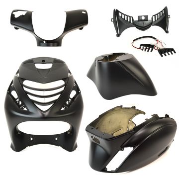 Kit carene SP look Piaggio Zip 2000-> nero semi opaco + illuminazione LED Power 1 - 6 pezzi