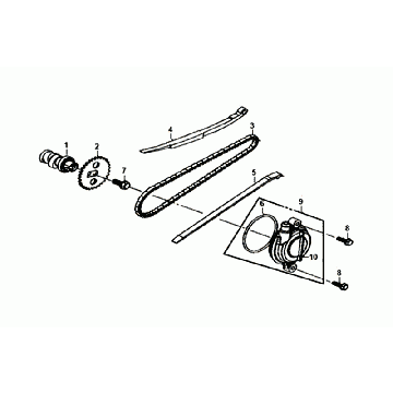 Albero a camme - Catena di distribuzione - Guidacatena Sym Orbit III Black