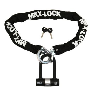 Lucchetto a catena con lucchetto a U lungo 120cm omologato ART 4 stelle MKX-93230