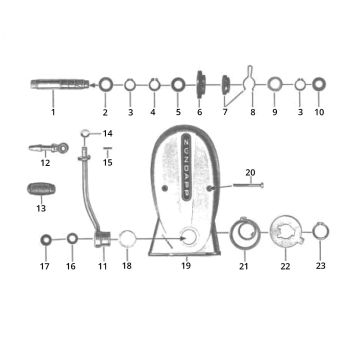 Copertina Kickstarter - Ricambi Kickstarter Zundapp C50 Sport 517-21L0