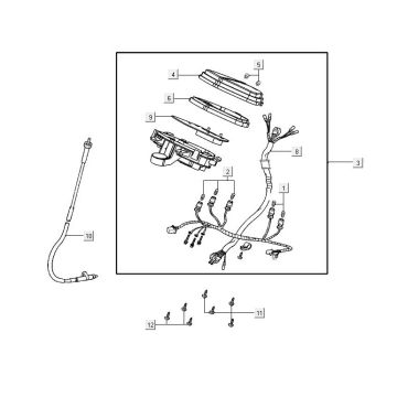 Contachilometri - Cockpit Agility 16+ 125 Argento metallizzato opaco