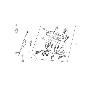 Contachilometri - Cockpit - Cavo tachimetro Kymco Agility 10' 4 tempi blu