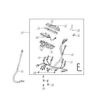 Contachilometri - Cockpit - Cavo tachimetro Kymco Agility 16'+ 50i 4 tempi Euro 4 blu opaco