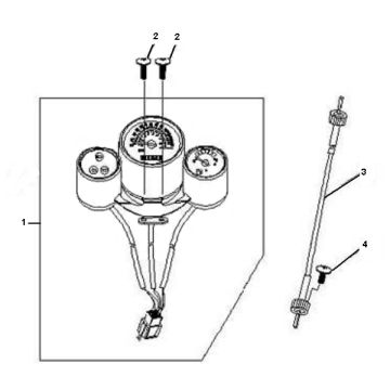 Contachilometri - Cockpit - Cavo contachilometri Neco Borsalino Uno 4 tempi