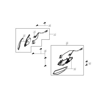Indicatori Kymco Agility 16'+ 4 tempi neri lucidi