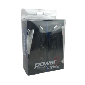 Set indicatori di direzione anteriori Power 1 luci di marcia diurna a tubo LED fumé Vespa 2014-> GT/GTL/GTV/GTS 125-300 (con resistenza)