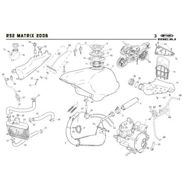 Radiatore - Raffreddamento - Serbatoio - Scarico Rieju Rs2 pro blue 2009 2 tempi