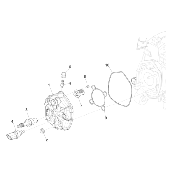 Testa cilindro - Candela Piaggio NRG Power 50 2 tempi LC Euro 4