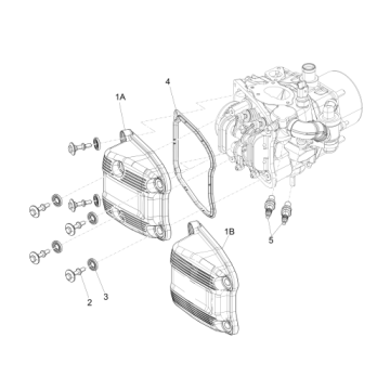 Coperchio valvole - Candela MP3 500 LT Sport 2014-2016