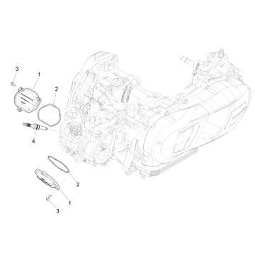 Coperchio valvole - Candela Vespa GTS 125 IE ABS Euro 5 2021