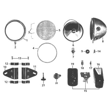 Faro anteriore - Fanale posteriore Zundapp GTS 50 517-40L0