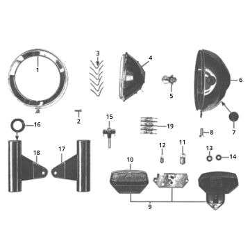 Faro anteriore - Fanale posteriore Zundapp GTS 50 517-40L5