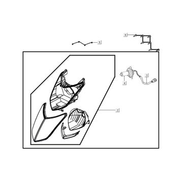 Faro anteriore Kymco Agility 16'+ 4 tempi in argento metallizzato opaco