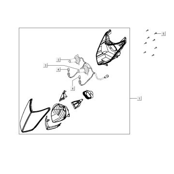fanale anteriore Kymco Agility RS 4 tempi bianco 09