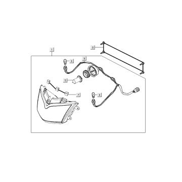 Faro anteriore marrone Kymco People S 50 4 tempi Elegance