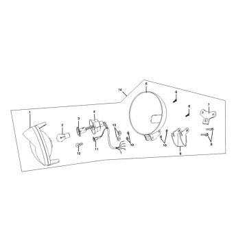 Faro anteriore Neco Borsalino Uno 4 tempi
