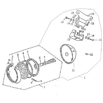 Faro Turbho RG 50 4T AC blu scuro