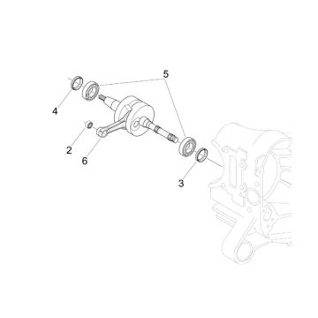 Albero motore Vespa Sprint 50 2T AC