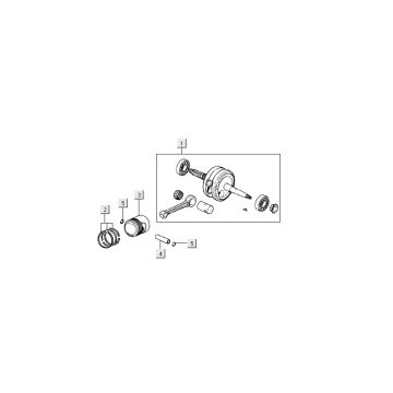 Albero motore - Pistone Kymco Nexxon 50 4T AC grigio scuro
