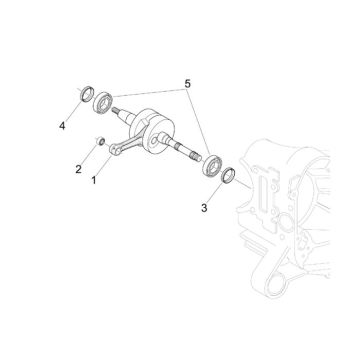 Albero motore Piaggio Liberty 50 2T AC