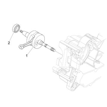 Albero motore Vespa S 50 4T 4V AC