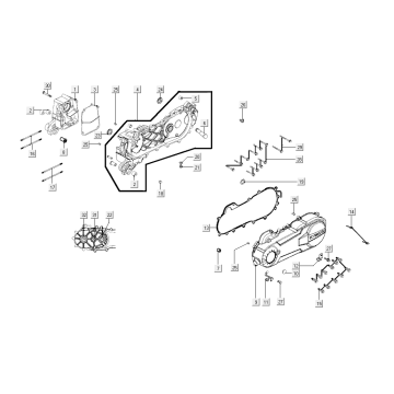 Crank case Kymco Super8 R E5