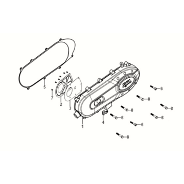 Coperchio carter L. Sym Orbit III 50 E5