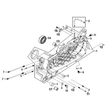 L. crank case Sym ADX 125i ABS+ TCS E5 2023