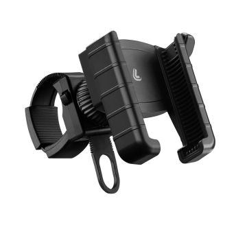 Supporto per telefono Scooter, ciclomotore/porta smartphone completo di cavo di sicurezza e morsetto sul volante (15-40 mm), lampada