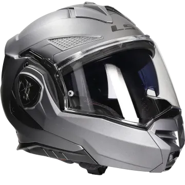 Casco modulare (mentoniera reversibile) LS2 Advant X Solid FF901 titanio opaco