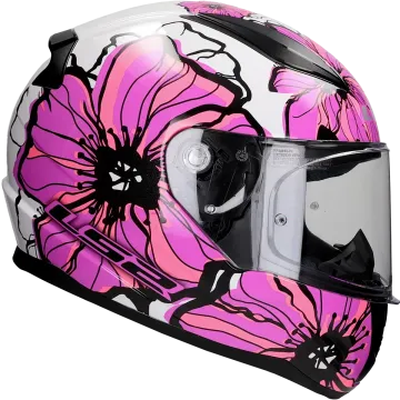 Casco integrale LS2 Rapid II FF353 Poppies rosa