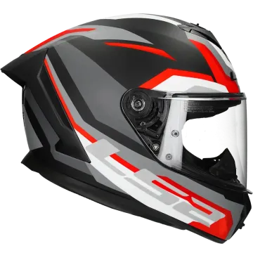 Casco integrale LS2 Rapid III Hyper FF820 nero / rosso