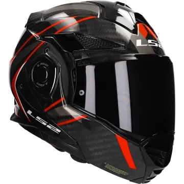 Casco modulare (mentoniera reversibile) LS2 Advant X Carbon Future II FF901 rosso