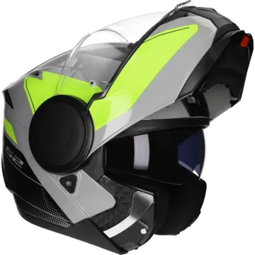Casco modulare LS2 Scope II Duria FF902 grigio / giallo fluo