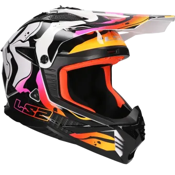  Casco cross LS2 Fast II Wash MX708 nero / bianco