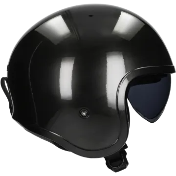 Casco jet LS2 Spitfire II Jeans OF599 titanio