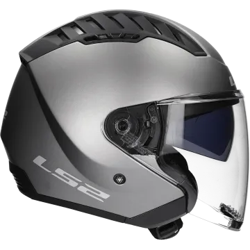 Casco jet LS2 Copter II OF600 titanio opaco