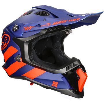 Casco cross LS2 Subverter EVO Cargo MX700 blu opaco / arancione fluo