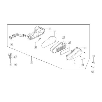 Filtro aria Kymco Agility RS 4 tempi bianco 11