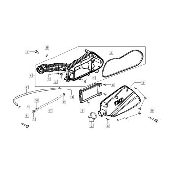 Filtro aria Kymco Sento 50 4 tempi marrone