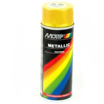 Bomboletta spray metallica dorata 400ml Motip