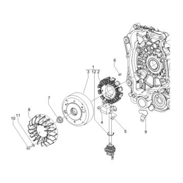 Accensione - Statore - Volano Vespa LXV 50 2T AC