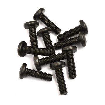 Vite metallica M6x20mm a croce nera 10 pezzi