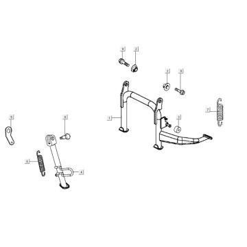 Cavalletto centrale - Cavalletto laterale Kymco Agility City 16 200i
