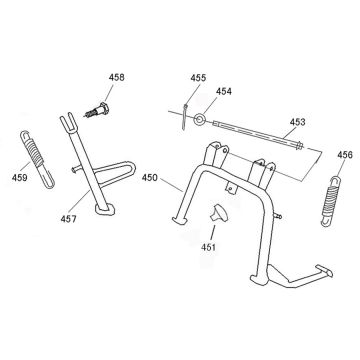 Cavalletto centrale - cavalletto laterale AGM R8