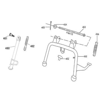 Cavalletto centrale - cavalletto laterale AGM VX50i
