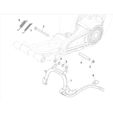 Cavalletto centrale Vespa Elettrica 25km/h 2021-2023