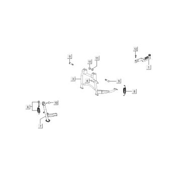 Cavalletto centrale - Cavalletto laterale - Pedale Kickstart Kymco Agility 10' 4 tempi blu