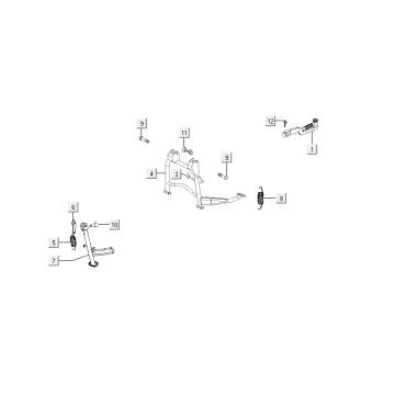 Cavalletto centrale - Cavalletto laterale - Pedale Kickstart Kymco Agility 12' 4 tempi nero